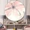 Designart - Pink Shabby Floral II - Shabby Chic Metal Circle Wall Art